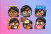 create chibi twitch emotes or sub badges in bulk for you