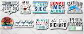 creative  awesome typography sticker designs and label designs