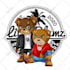 create a sticker in cartoon graphic style