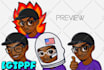 design custom twitch emotes or badges