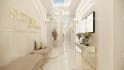 design a 3d interior decor for beauty salon, barber shop, clinic, spa, store
