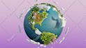 create you a 3d map or scene in low poly style