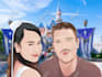 create a realistic couple portrait illustration for you in 24 hours