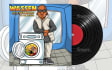 make cartoon illustration for album cover pop punk, hiphop