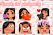 make you cute chibi emotes or badges for twitch or discord