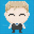 make your sprite character with pixel art for game or nft