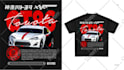 design car illustration t shirt and automotive apparel