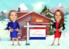 draw real estate caricature from photo