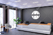 place your logo on office walls photo realistic mockups