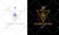 design hand drawn feminine, botanical and mystical logo