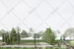 design main entry gate and boundary wall with 3d rendering