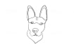 draw your pet animal in line art, one line art, line art icon illustration logo