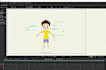 do character rigg for 2d animation, kids animation, in moho
