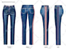 design jeans, stacked denim, distressed pants tech pack