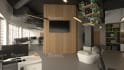create an interior design and realistic 3d rendering