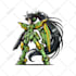 design a unique mecha girl mascot logo with fresh concepts