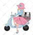draw masseur cosmetologist lash nail cartoon logo design