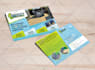 design postcard, flyer for roofing, moving, pressure washing, lawn care, damage