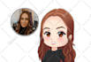 draw anime style cute chibi portrait for you and your pet