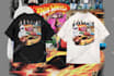 design a crazy 90s vintage bootleg rap tee shirt old school