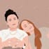 create flat fashion or portrait illustration