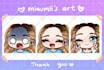 draw cute custom emotes and badges in anime style