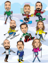 do a couple, team ,and group cartoon caricature for you