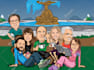 do a couple, team ,and group cartoon caricature for you