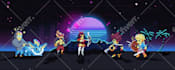 design pixel art banner for youtube facebook twitch etc
