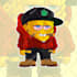 create a sticker in cartoon graphic style