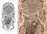 draw glorious art with bw engraving style, ideal for tattoo
