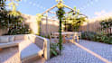 do landscape design, garden design, backyard, swimming pool, and render images