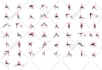 draw exercise, yoga, any fitness poses and workout illustration