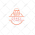 create cake, cupcake, bakery, restaurant logo with mockup
