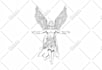 draw custom black and white vector art, silhouette, line art, stencil design