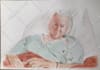 sketch handmade color pencil portrait drawing with shipping