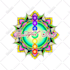 do hand drawn trippy psychedelic hippie logo sticker patch