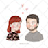 create a cute custom couples portrait for you