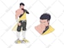 draw custom anime character design or reference sheet