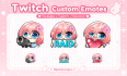 create custom anime twitch emotes or sub badges or sticker