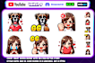 design custom sub badges emotes emoji for twitch youtube discord kick subscriber