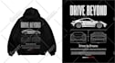design car illustration t shirt and automotive apparel