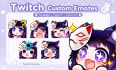 create custom anime twitch emotes or sub badges or sticker