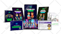 design online course cover and digital product mockup bundle