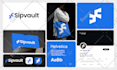 do modern minimalist business logo design with full branding kit