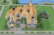draw your old building or house photo into a stunning vector cartoon