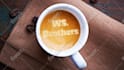 put your text or logo in a coffee cup with coffee powder