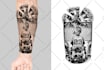 create professional custom tattoo design, tattoo sleeve