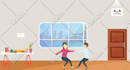 illustrate flat vector fashion or cartoon characters
