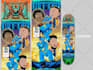 design awesome skateboard with detailed handrawn